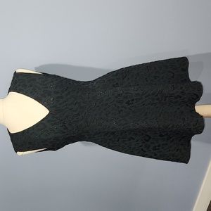 BCBG Max Azria "Hannelli" leopard fit and flare dress size 10